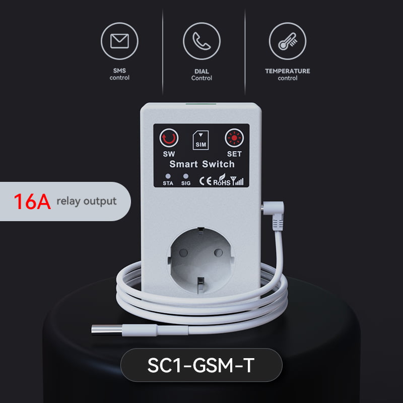 Enerna IoTech 4G GSM temperature power failure alert smart socket